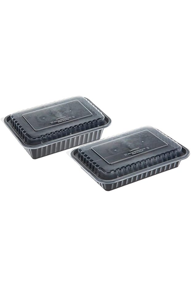 Disposable Combo Pack - Black Base, Bento , food storage Microwavable Meal Prep Container 38 ounce + 28 ounce, 10 Pieces