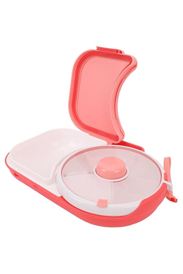 Jiawu Rotating Snackle Box, Snack Container with Lid Multifunctional Sealed Fruit Tray, Damp Proof - 1