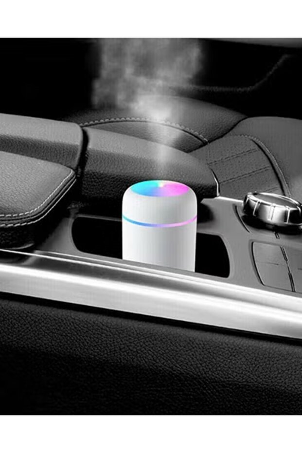 USB Air Humidifier Diffuser with LED Light White - 2