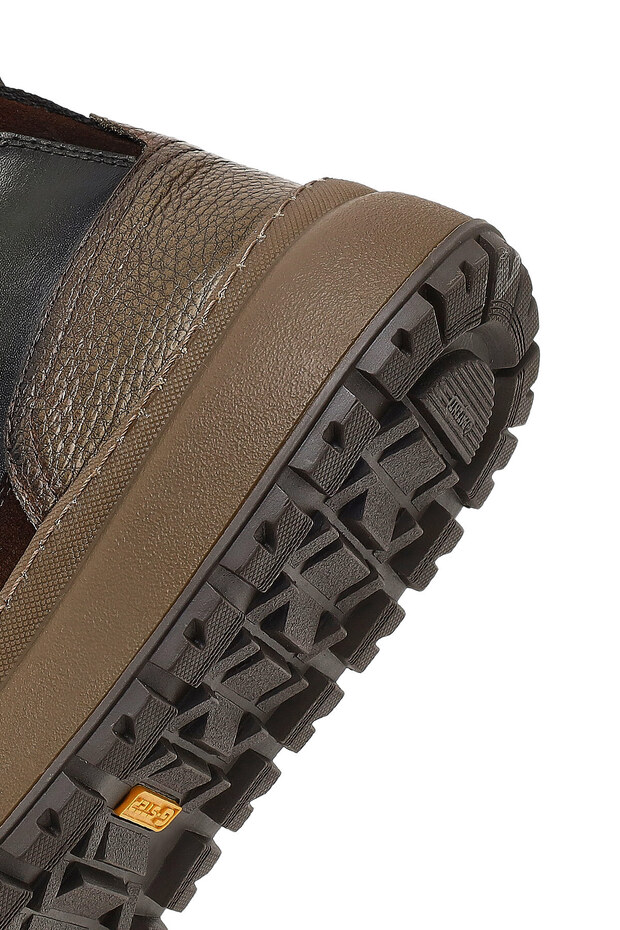 Erkek Yeşil Bağcıklı Kalın Tabanlı Deri Spor Bot 25WFD795014 - 8