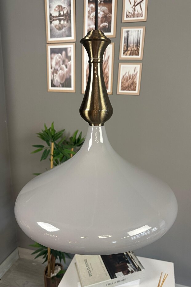 Champion Gri Eskitme Vezir Başlık Tekli Avize Sarkıt Salon Mutfak Butik Lamba Aydınlatma Avizeler - 3