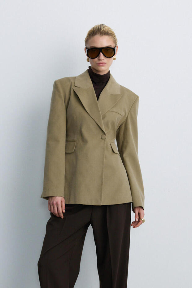 KUM KADİFE BLAZER - 5