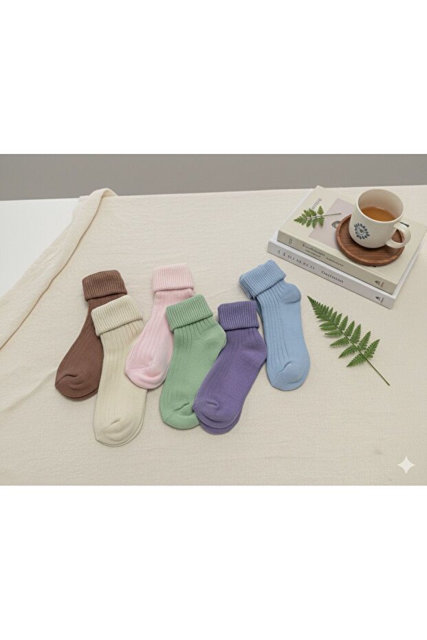 Set of 6 Thick Winter Wool Curled Women's Socks