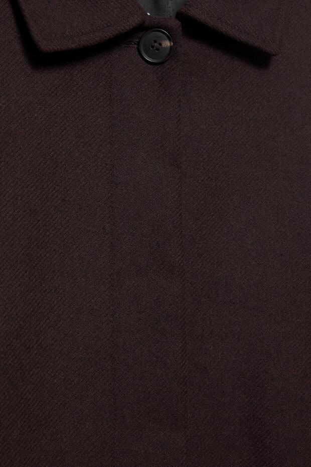 Kemerli kaşe palto - 8