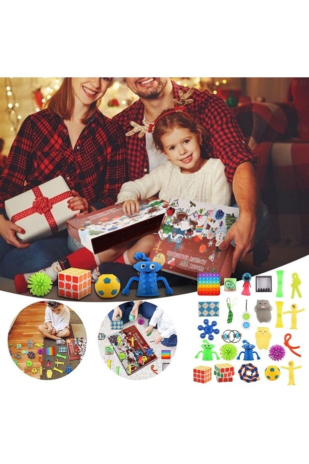 Calendar Advent Jucării Fidget, Flippy, Model Craciun, Multicolor - 3