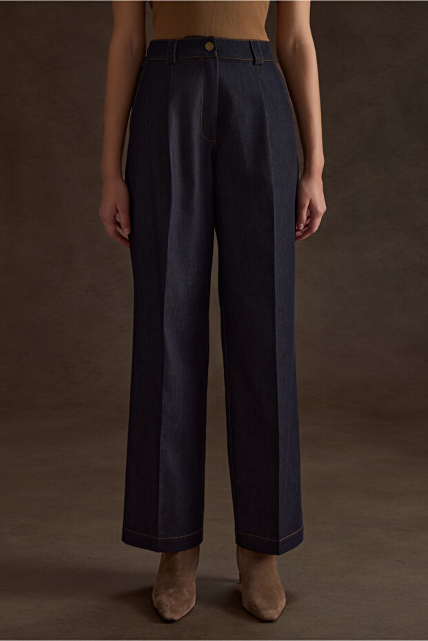 Denim Görünümlü Pantolon - 2