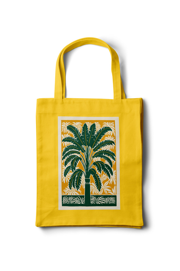 Artistic Gabardine Cloth Bag – Tropical Design - 35X40