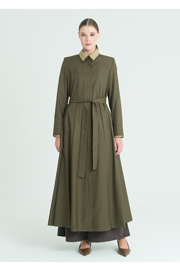 Parçalı Kloş Pardesü - 1