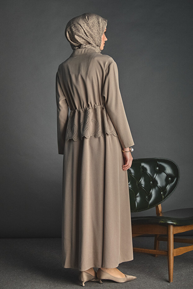 Nakışlı Lyocell Elbise - 8