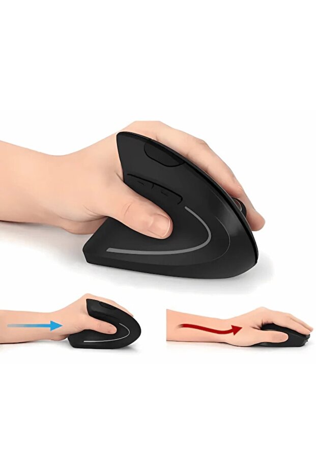 Ergonomic Wireless Vertical Mouse, 6 Buttons, 10m Range, Compatible with All Operating Systems - 8