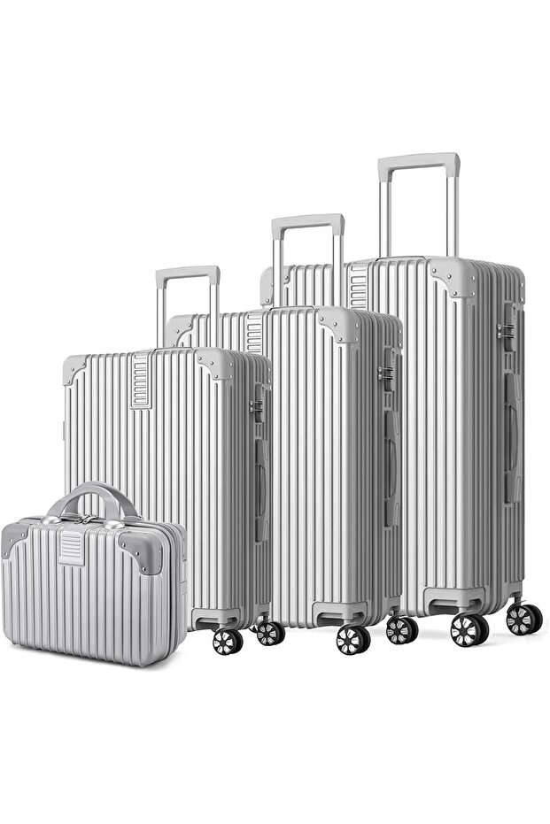4 Pcs Suitcase Sets PC Hardshell Travel Luggage Sets 14/20/24/28in