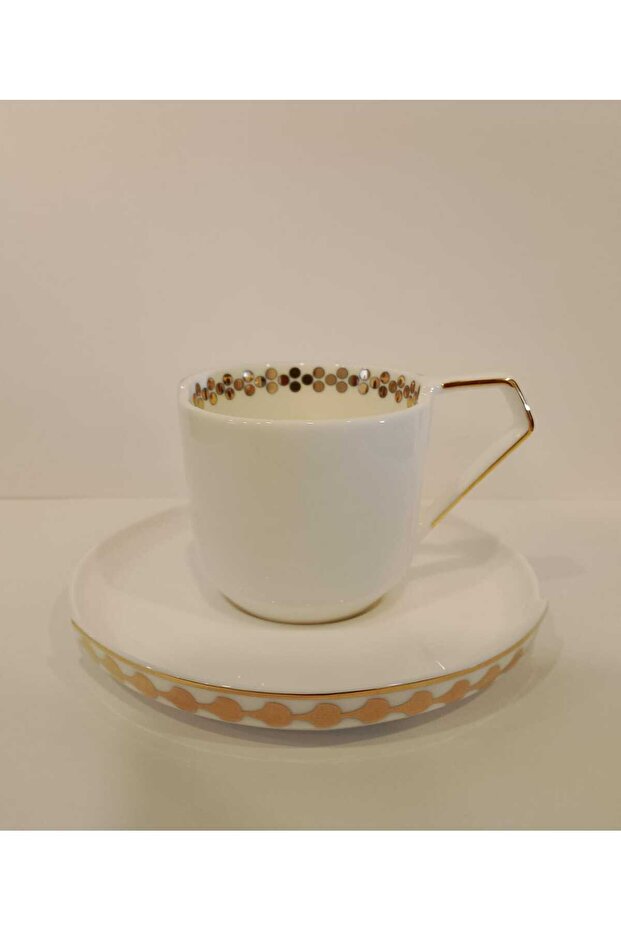 Luxury Gold Bone Porcelain Coffee Cup Set 407Gld02