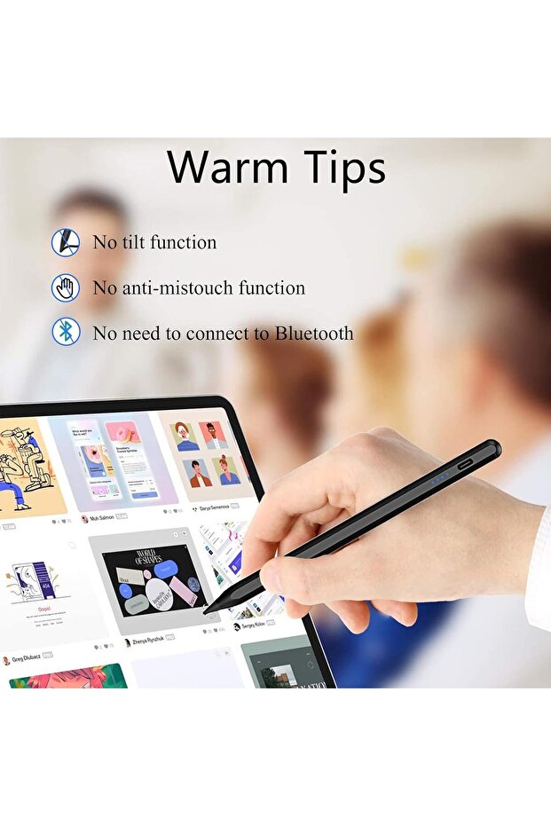 MuSylonz Active Stylus – Magnetic 1.5mm Tip, USB-C Rechargeable for iPad/iPhone/Android - 5