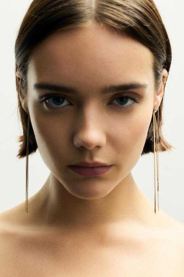 Parlak zincir küpeler - 1