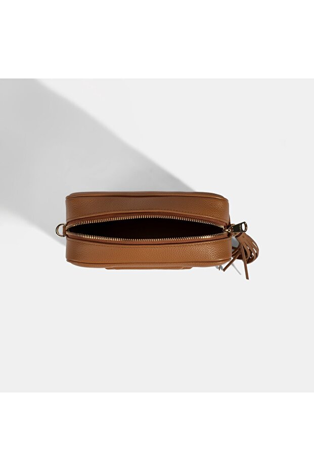 Kadın Taba Monogram Deri Postacı Çantası - 6