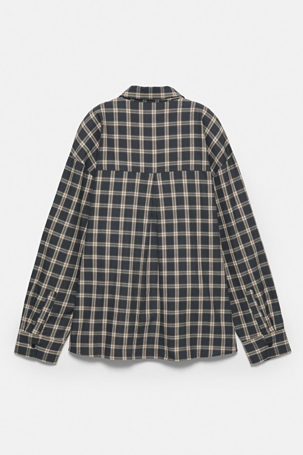 Oversize Ekose Gömlek - 7