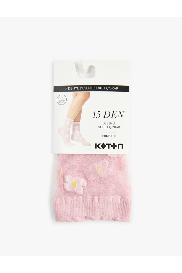 15 Den Blumenmuster-Socken