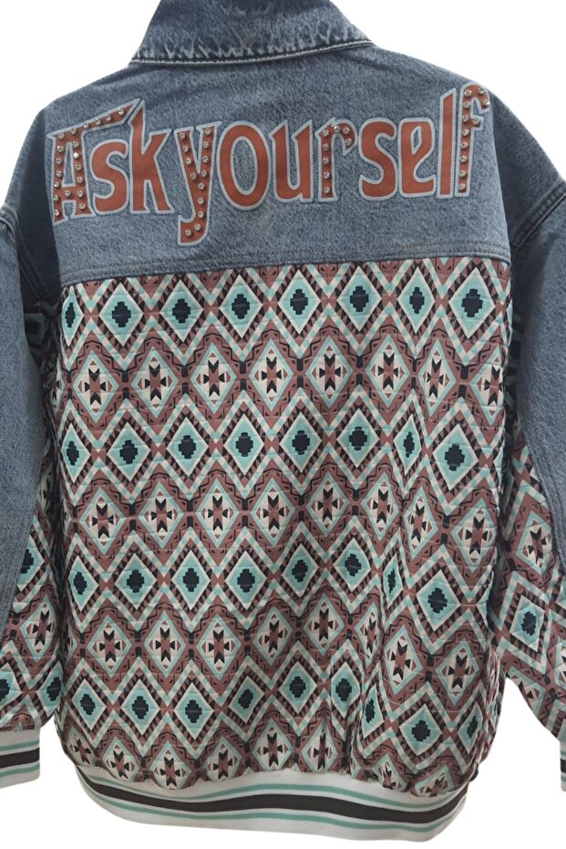 Patchwork Kot Ceket - 4