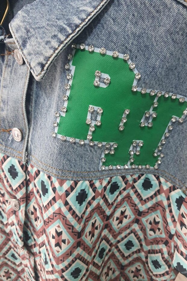 Patchwork Kot Ceket - 5