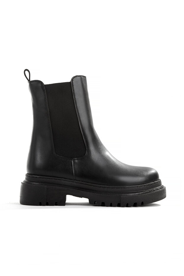 Siyah Termo Kaymaz Yandan Fermuarsız bot Bot & Bootie - 1