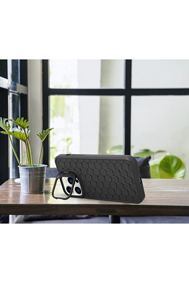 TPU Protective Case for iPhone 14 Pro Max — 3D Cube, Ring Camera Protector, Shockproof, Bla - 6