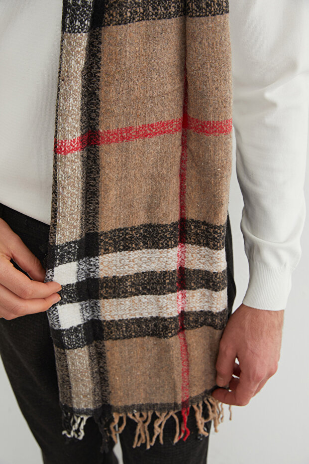 وشاح منقوش ناعم الملمس - 5