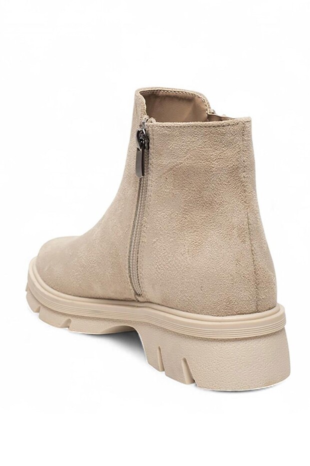 Bej Termal Astar Süet Kadın Bot & Bootie NSB940 - 3
