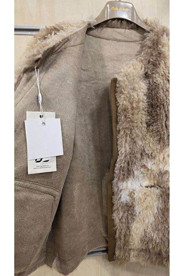 Batik Desen Kürk Mont - 5