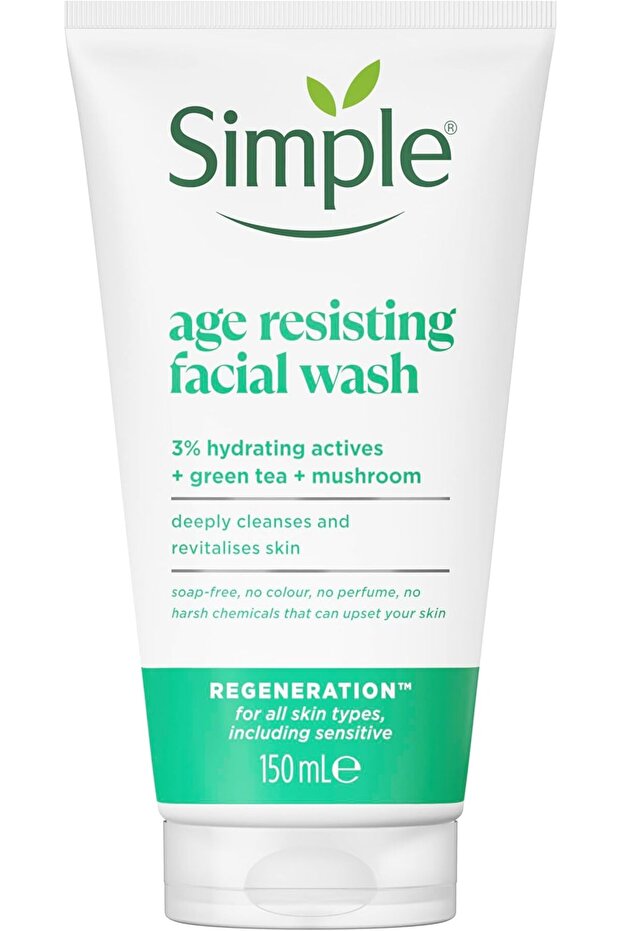 Regeneration Age Resisting Facial Wash with green tea and prebiotic, 150 ml