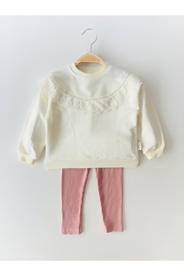 Girl's 2-Piece Set Sweatshirt Leggings Bottom Top Set