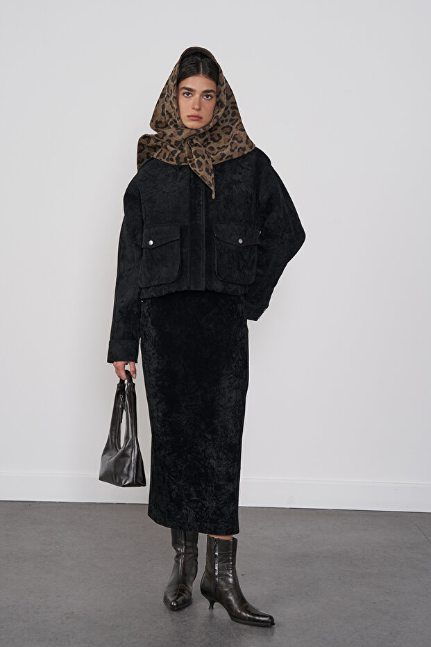 Süet Bomber Ceket - 1