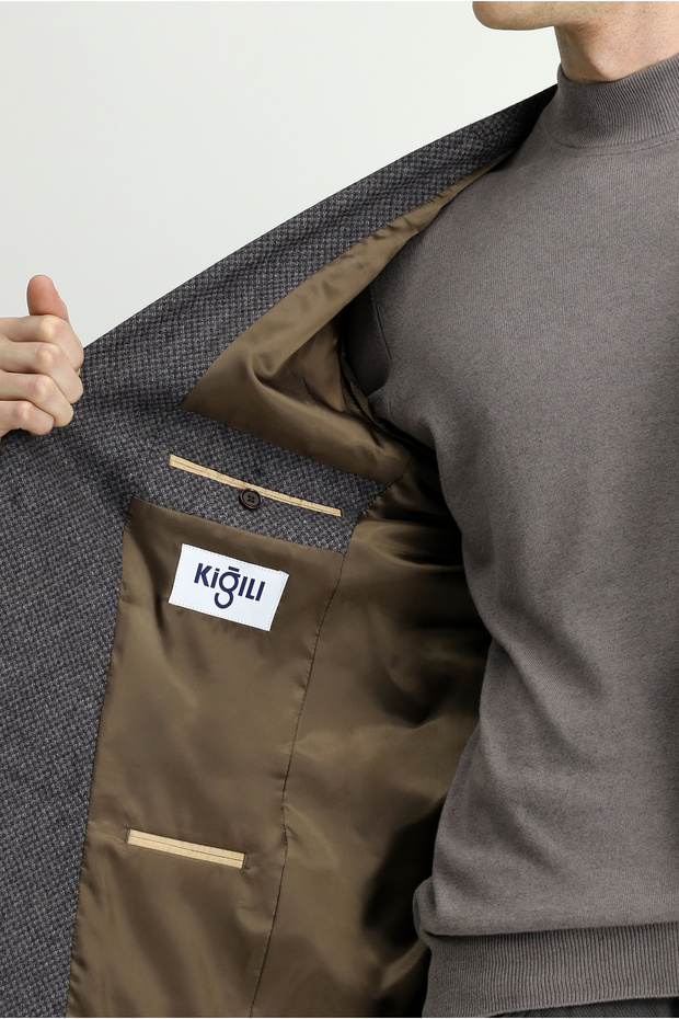 سترة صوفية كلاسيكية منقوشة - 6