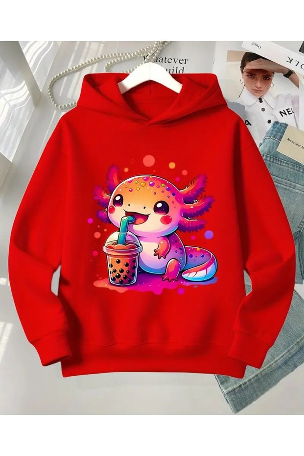 Fashion K Hooded B Printed Sweatshirt for Girls