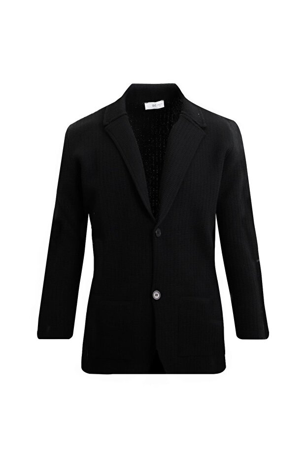 SİYAH Triko Ceket - 1