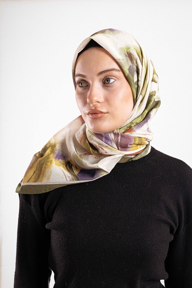 SPRİNG EŞARP DESEN-1 - 3