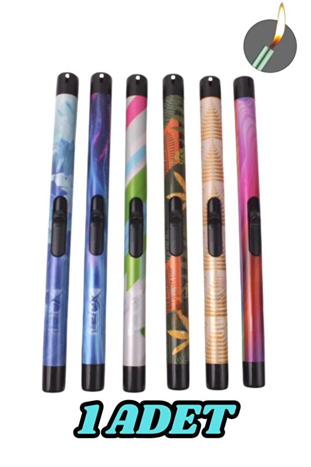 1 Adet Kalem Model Uzun Mutfak Çakmağı Soba Ocak Mum Şamdan Yakma Çakmak - 1