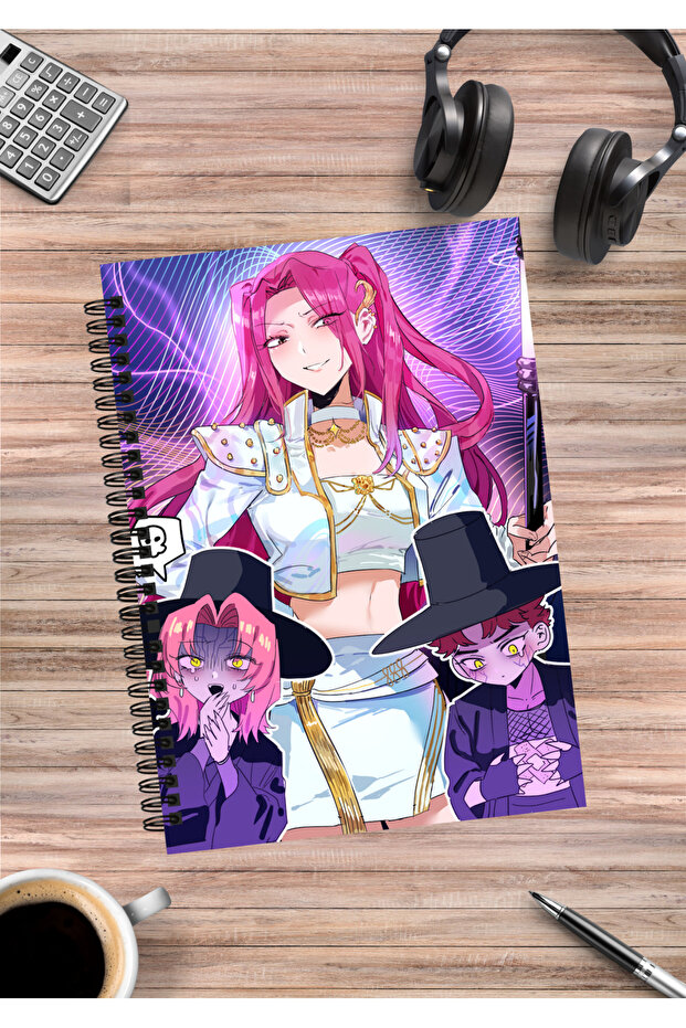 K Pop Demon Hunters Rumi Mira Zoey Jinu Anime Spiral Notebook A5 (50 sheets)