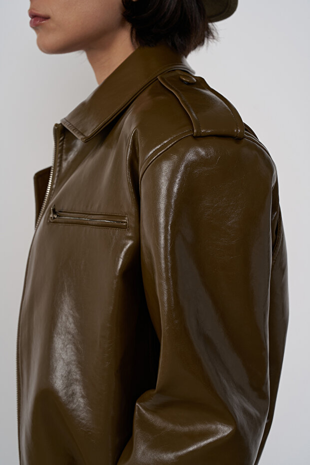 Biker Deri Ceket - 4
