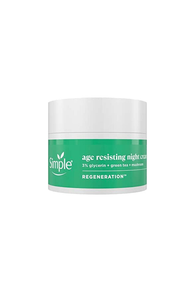 Regeneration Age Resisting Night Cream with 3% Glycerin, Green Tea and Mushroom Extract, 50 m