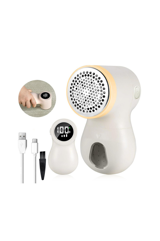 Rechargeable Fabric Lint Trimmer - Rechargeable Cloth Shaver for removes lint, fuzz, pills & bobbles - 1