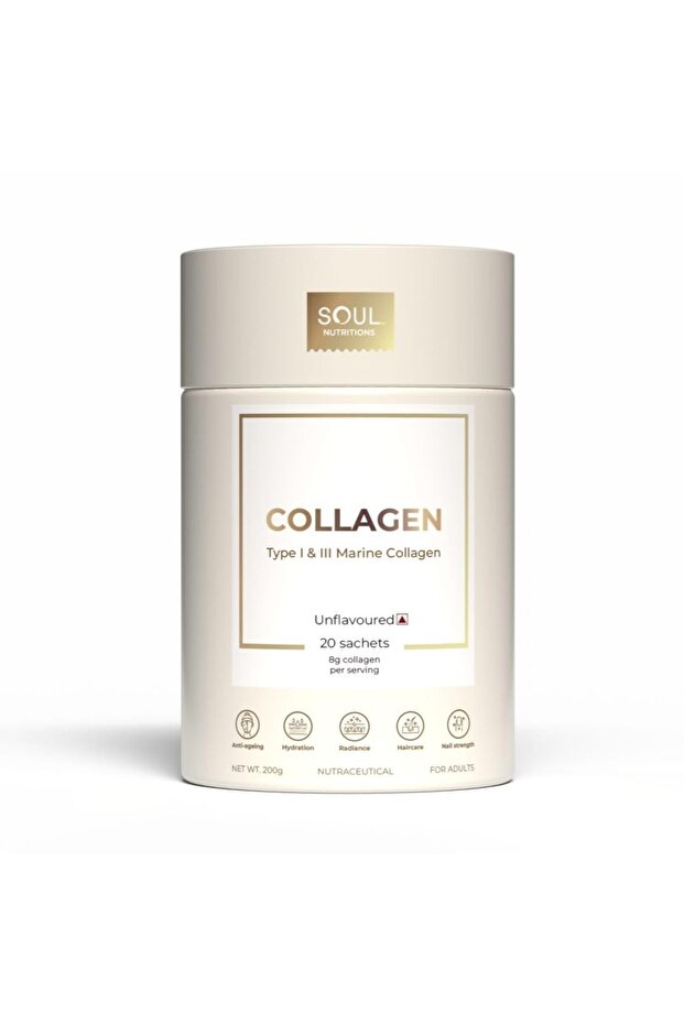 100% Pure Marine Collagen - Type I & III, 8 g sachet, Unflavoured