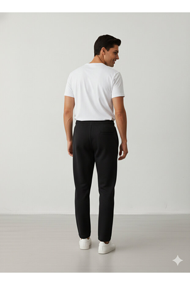 unisex 3 iplik kalın düz paça şardonlu eşofman - 2