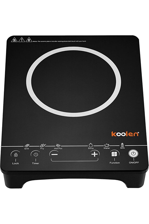 موقد حثي 2000 واط، أسود/برتقالي - 1