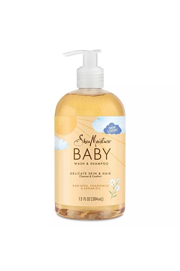 Raw Shea Chamomile & Argan Oil Baby Wash & Shampoo 13 Oz.