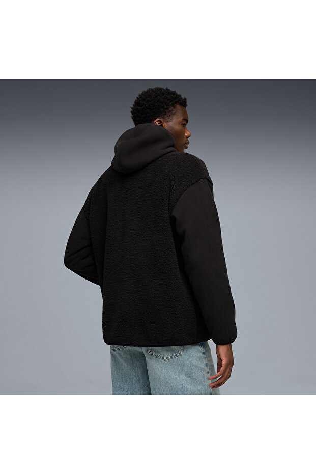 Essentials Elevated Erkek Siyah Kapüşonlu Ceket - 2