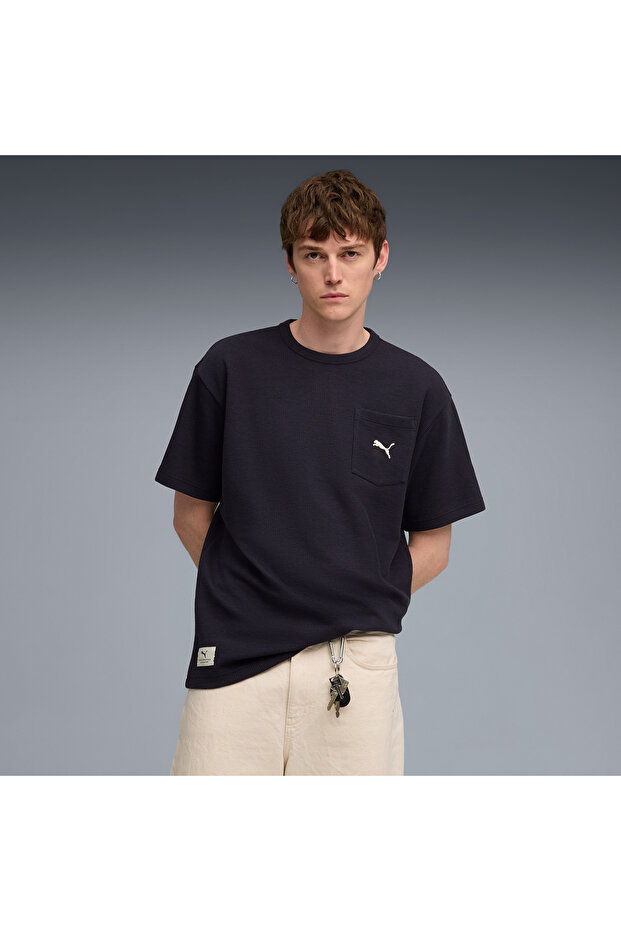 Class Relaxed Erkek Lacivert T-Shirt - 1