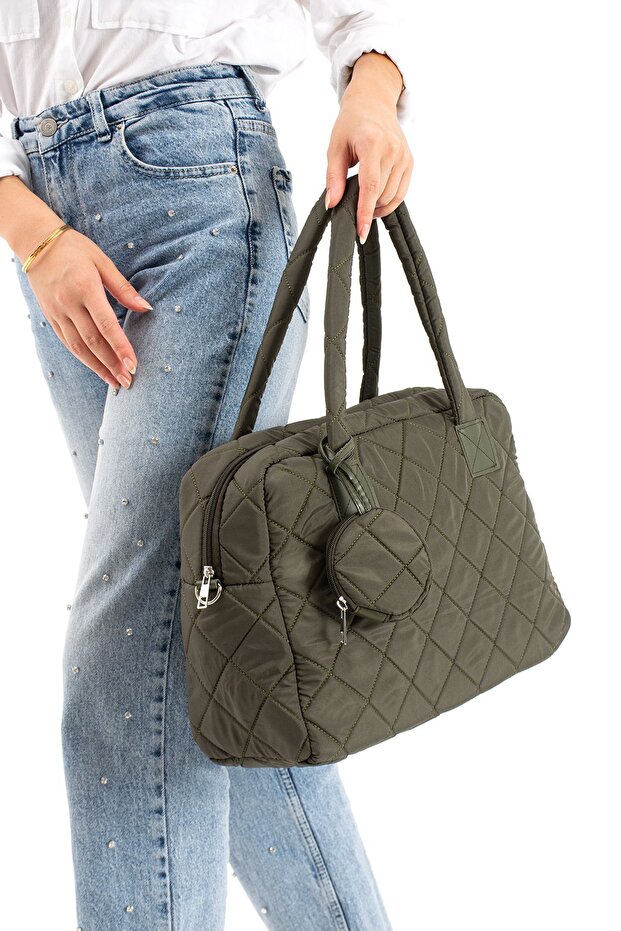 Khakigreen Large Size Soft Adjustable Long Strap Handbag and Crossbody Women's Shoulder Bag