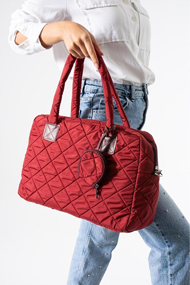 Burgundy Large Size Soft Adjustable Long Strap Handbag and Crossbody Use Quality Shoulder Bag