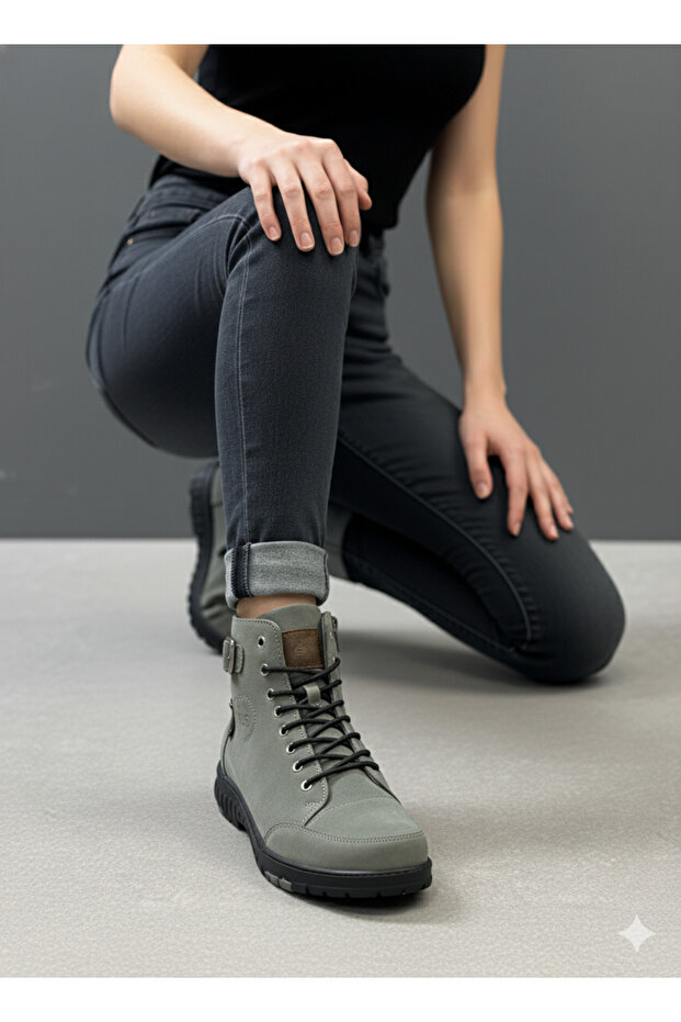 KADIN Süet Hakiki Deri Bot - 2