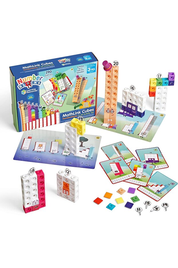 مجموعة مكعبات MathLink Numberblocks (من 11 إلى 20) - 30 نشاطًا، للأعمار من 3 سنوات فما فوق - 2